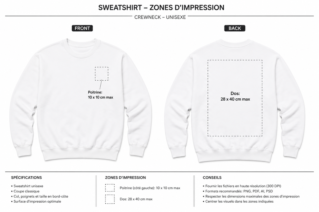 Sweat personnalisé